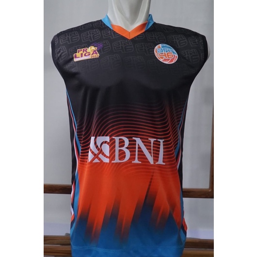 jersey full printing motif proliga BNI 2022 jakarta BNi 46 lengan dan singlet