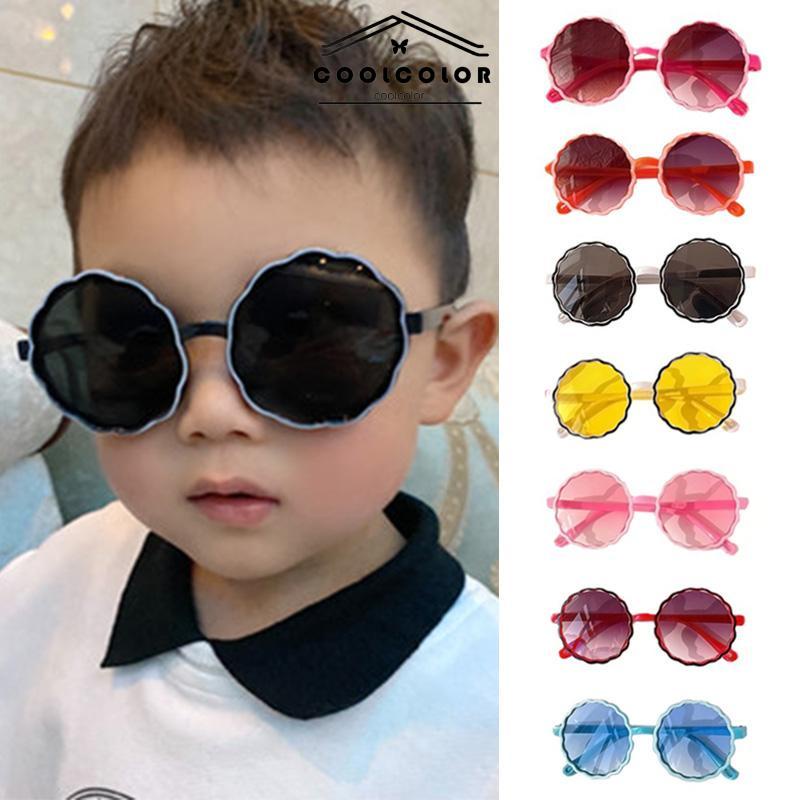 COD❤️Kacamata Anak New Trend Fashion Anak Terbaru Bulat Kaca mata Hitam Motif UV protection High Quality Import Kacamata Fashion- cl