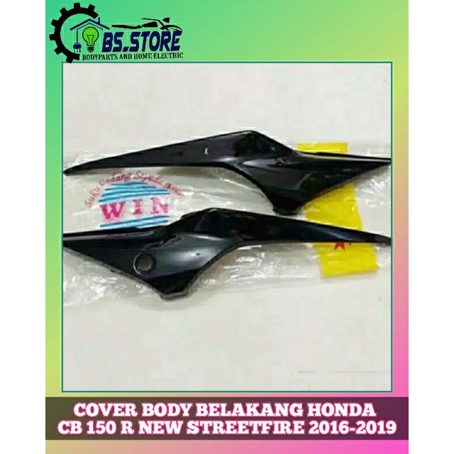 BODY BELAKANG HONDA CB 150 R NEW STREETFIRE 2016 2017 2018 2019 | COVER BODY HONDA NEW CB 150 R NEW STREETFIRE 2017 2018 2019  HITAM