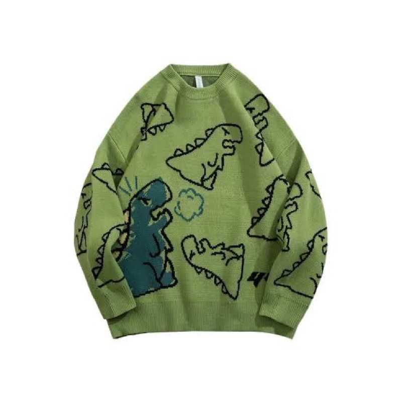 (FREE BABY GOLD) DINO SWEATER OVERSIZE RAJUT PREMIUM