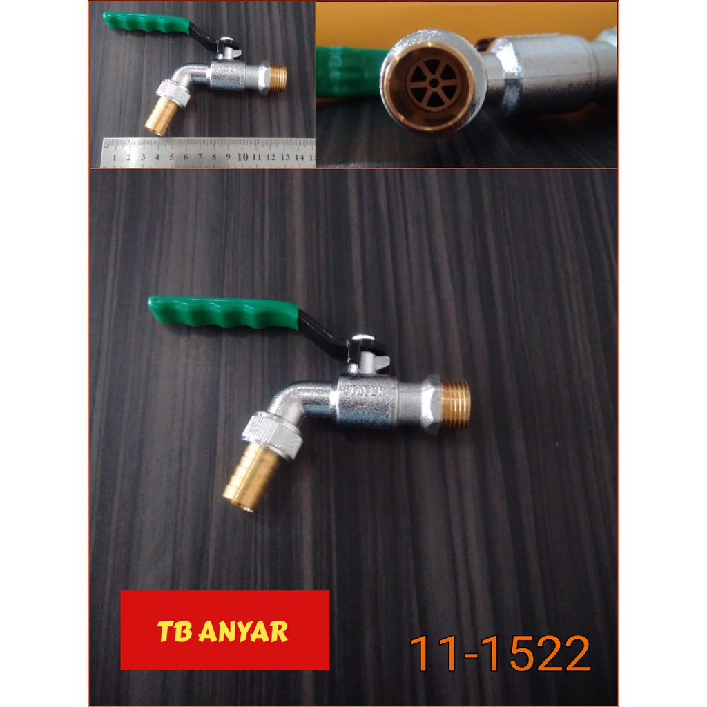 Kran taman 1/2 inch Besi Kuningan Stayer