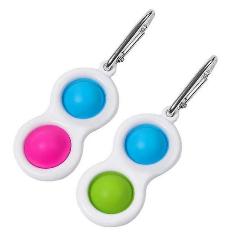 Gantungan Pop it Simple Dimple hole Mainan Pencetan Dimple-Two hole
