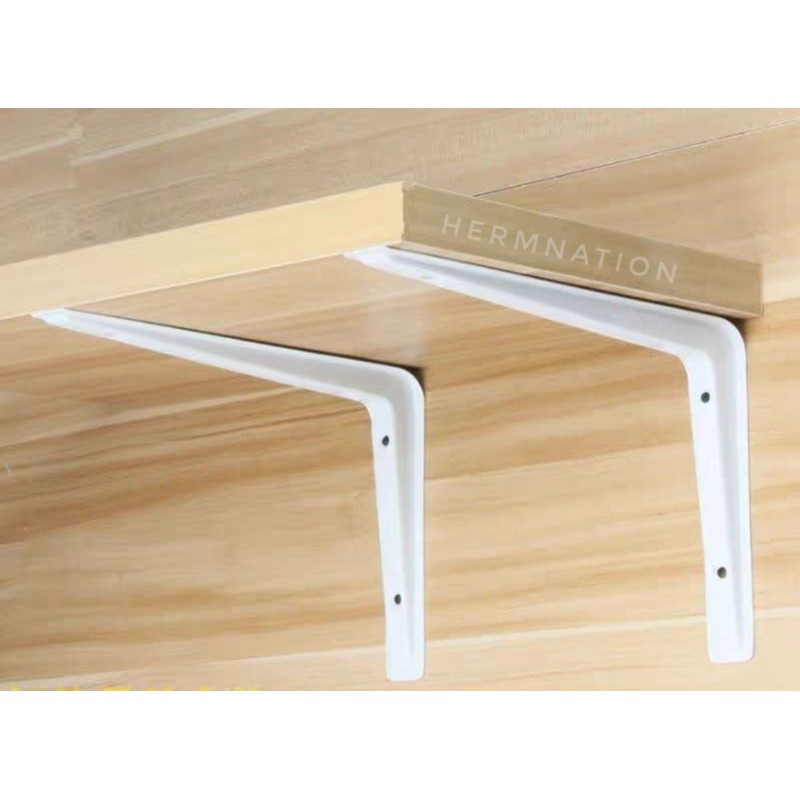 Siku Rak Dinding L Tebal Shelf Bracket Besi Siku Sokong Warna Putih
