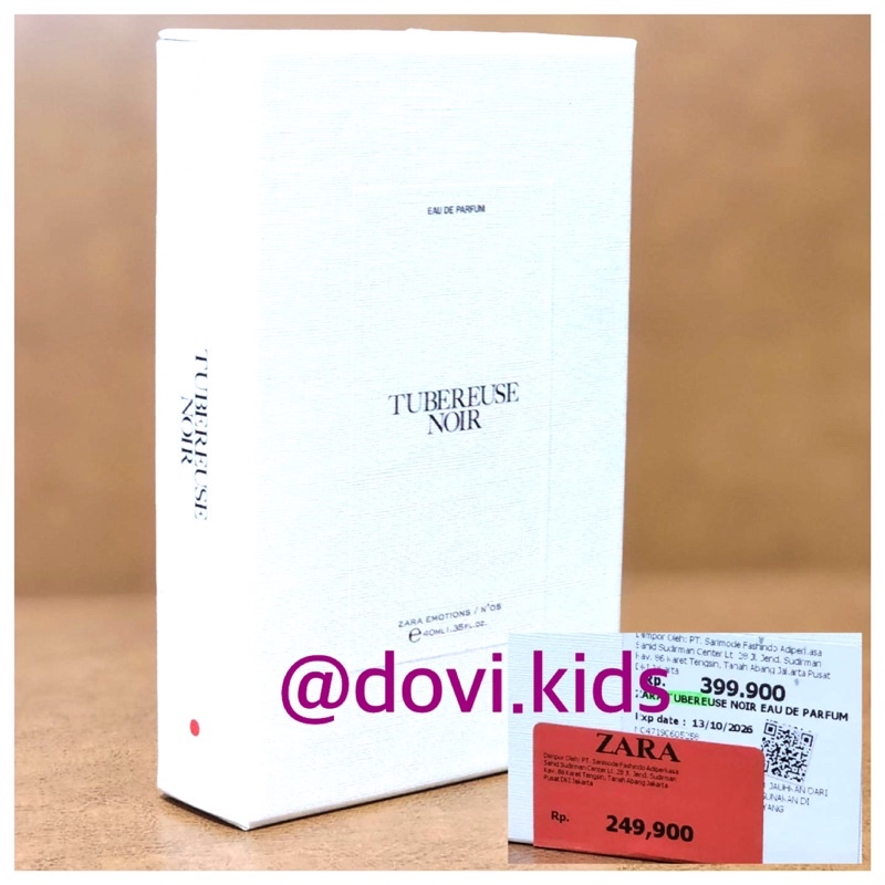 SUPER SALE ORIGINAL ZARA EAU DE PARFUME TUBEREUSE NOIR 40ml BEST SELLER