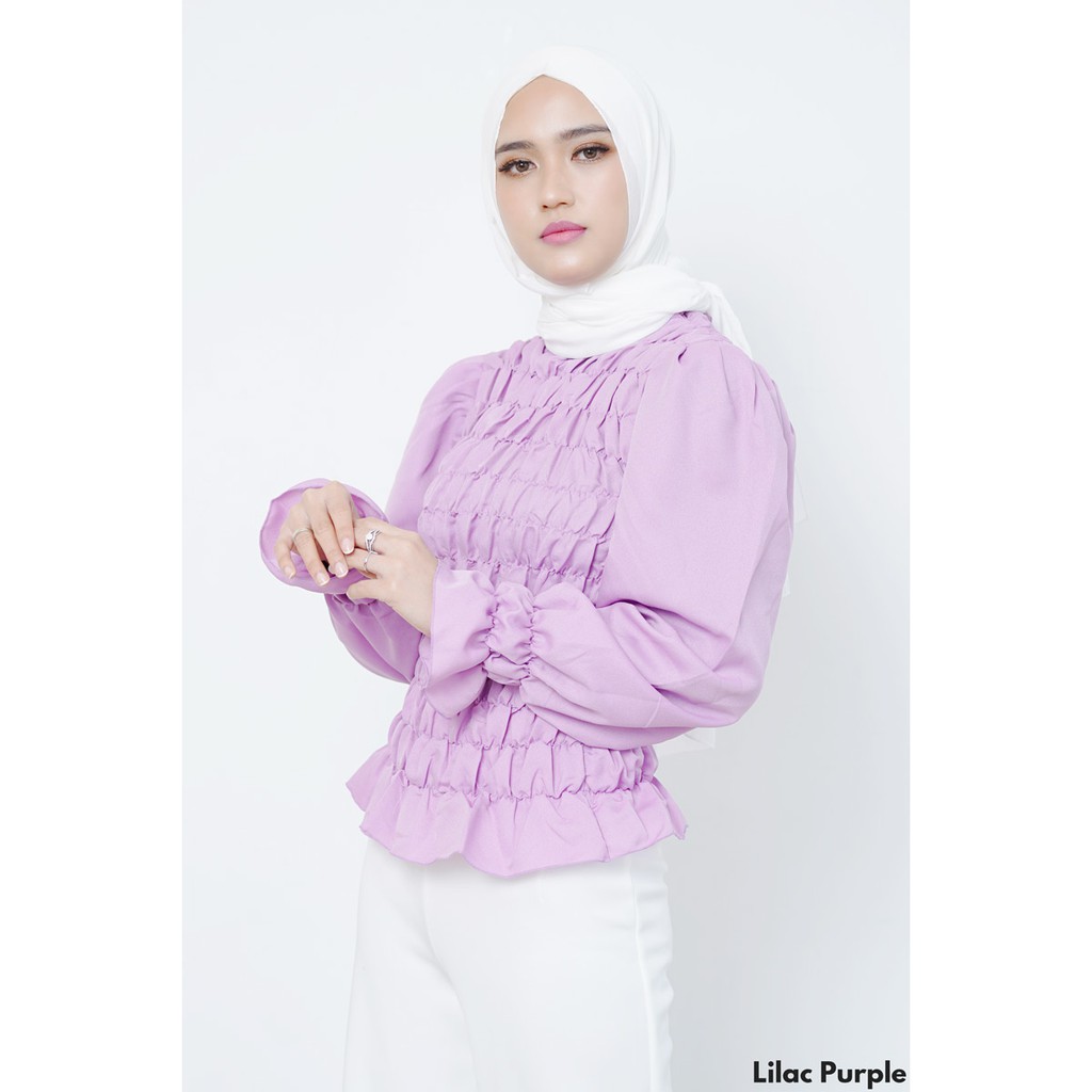 Rebeca Shirred Blouse Atasan Wanita