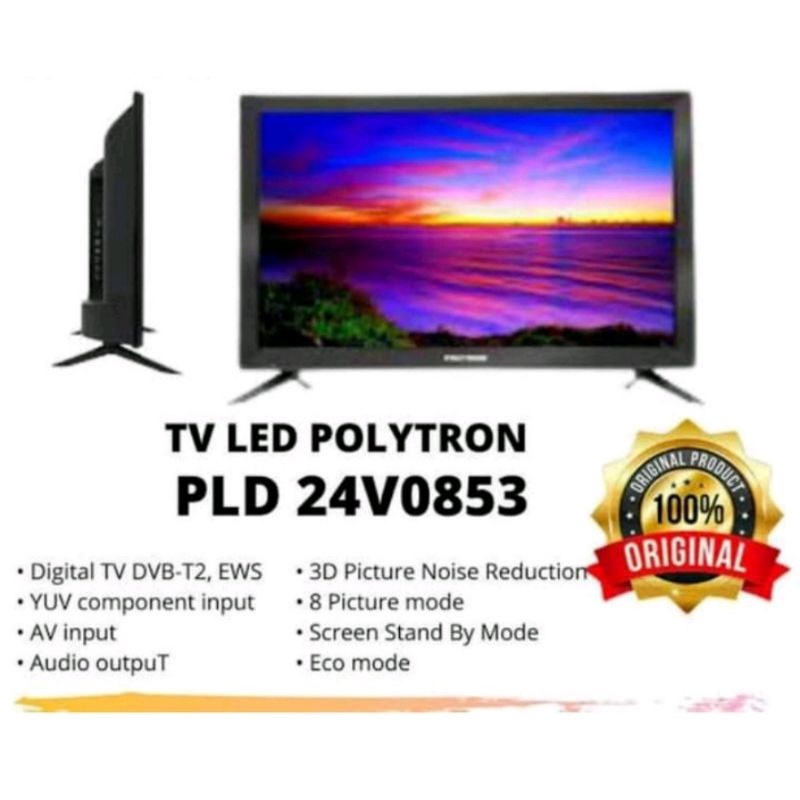 TV Led polytron Pld 24D1850 sudah di gital tv