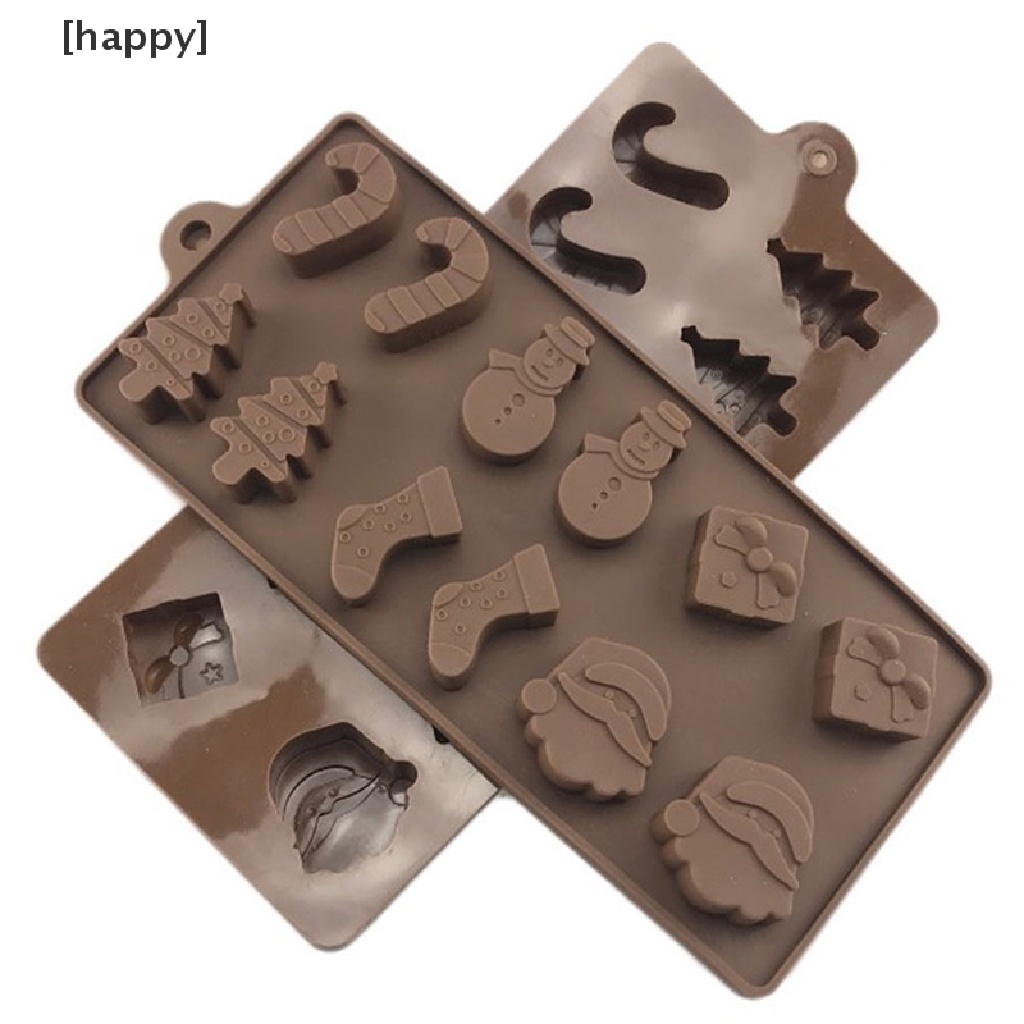 HA Christmas Silicone Gummy Chocolate Cookie Baking Ice Cube Tray Candy Jelly Mould ID