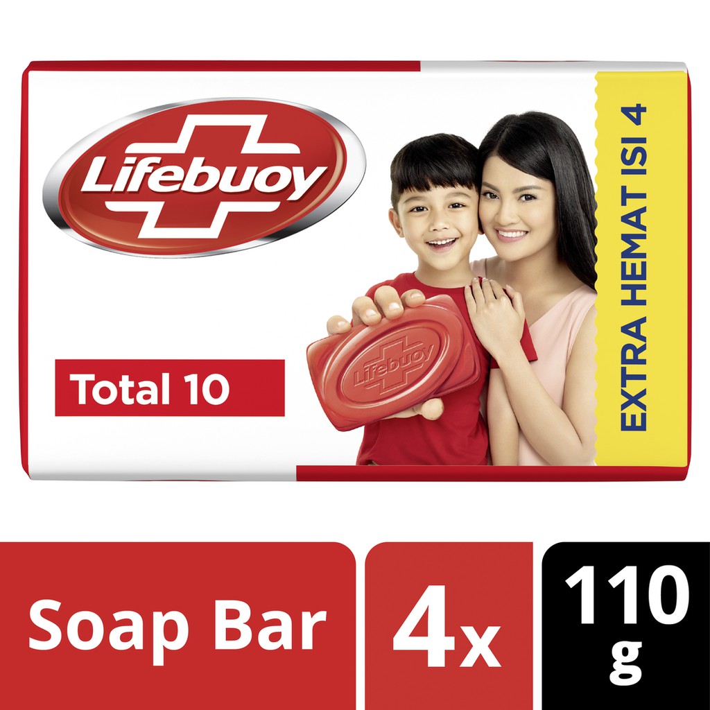 Promo Harga Lifebuoy Bar Soap Total 10 per 4 pcs 110 gr - Shopee
