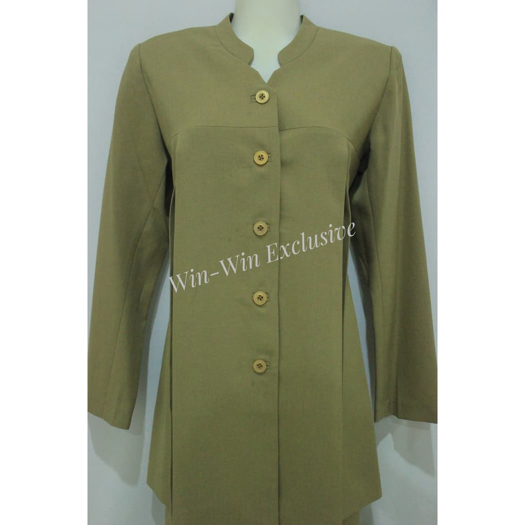 Baju Hamil  Setelan Blazer Kerja Kantor Wanita Hamil Pemda PNS Kerah Shanghai