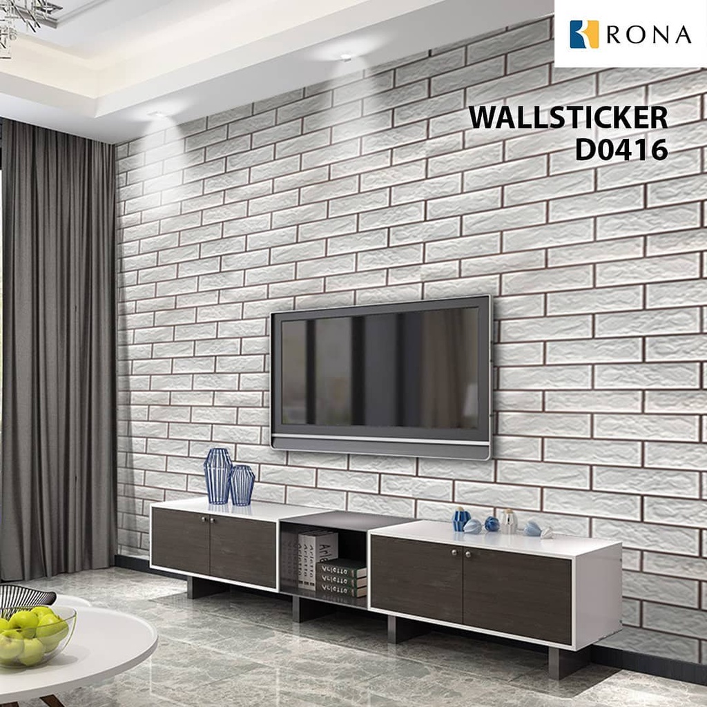 Wallpaper / Wallsticker Wall Sticker Dinding Motif Modern Rona