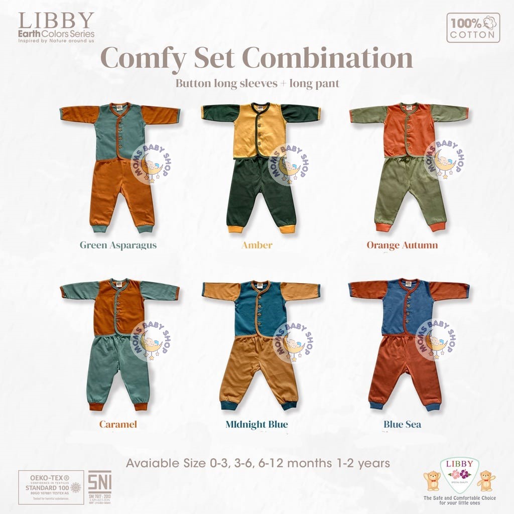 MOMS_ LIBBY EARTH COMFY SET PANJANG 0-6 BULAN