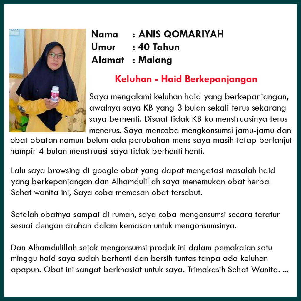 Obat Menghentikan Haid Berkepanjangan Haid Lama Berhenti Bisa Cod Herbal Sehat Wanita Indonesia