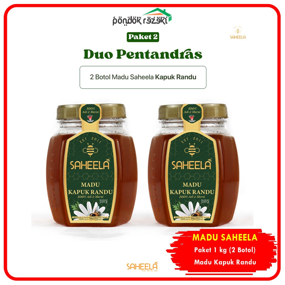 

Paket Madu Kapuk Randu Saheela 1 Liter Asli (2 Pcs 500 Gram) - Duo Pentrandas Murni