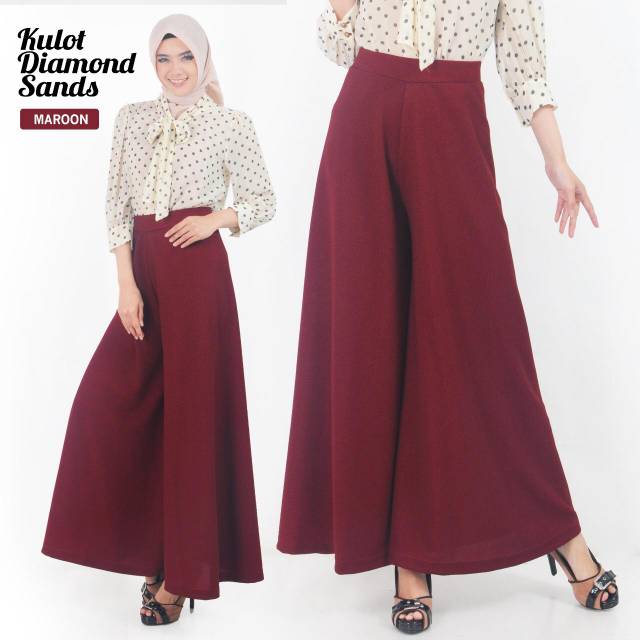 Kulot wanita / Kulot wanita terbaru panjang FIDELIS Moscrepe Glitter Tebal-3