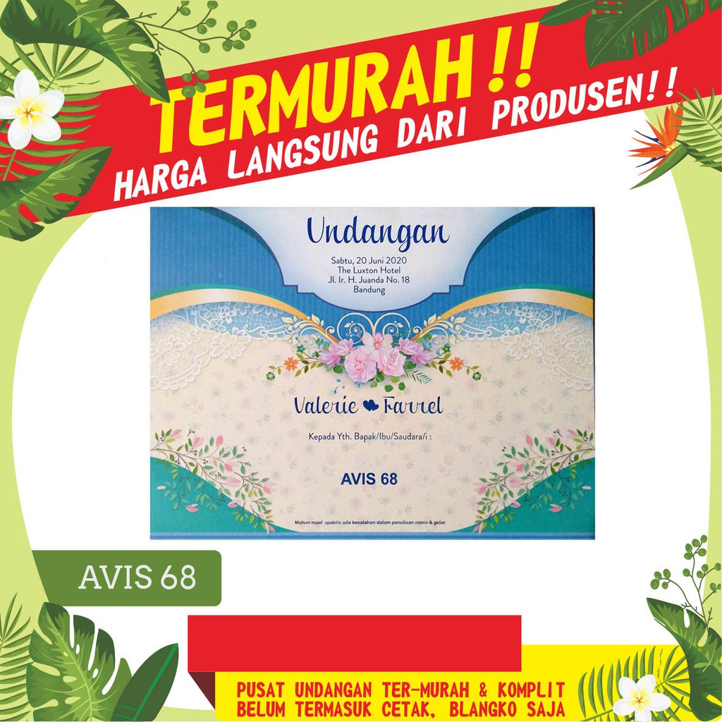 Blangko Undangan Avis 68 Harga Termurah Erba Java