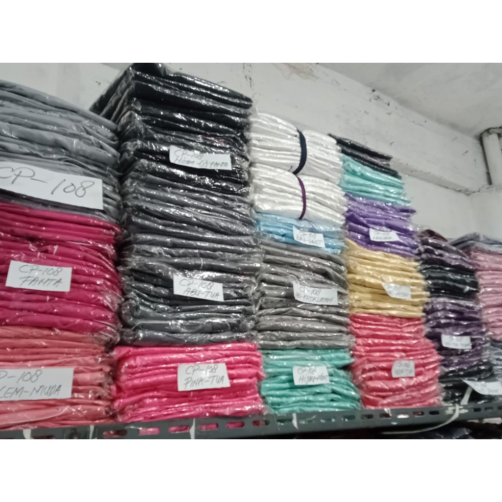 BAJU TIDUR POLOS/PIYAMA SATIN WANITA DEWASA LD 108