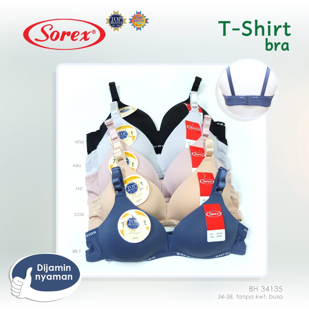 babybear Bh Bra Sorex 34135 Dewasa T-Shirt Bra | Bra Pakai Busa Tanpa Kawat |