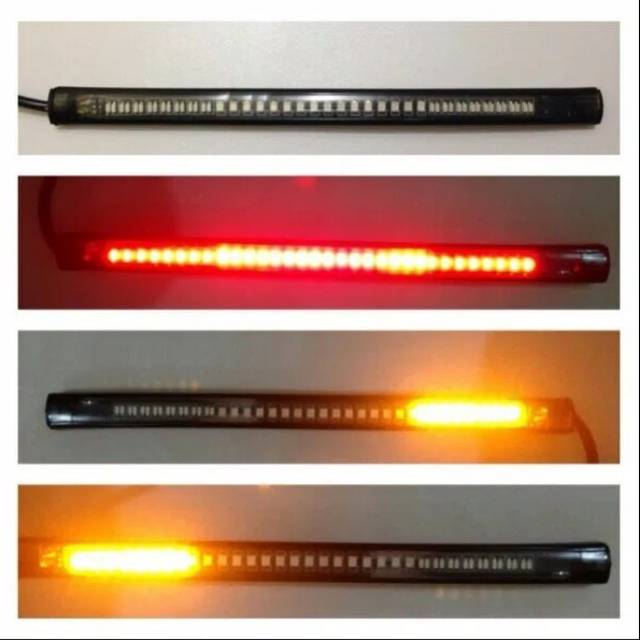lampu led flexible led rem tambahan motor / mobil bisa sein