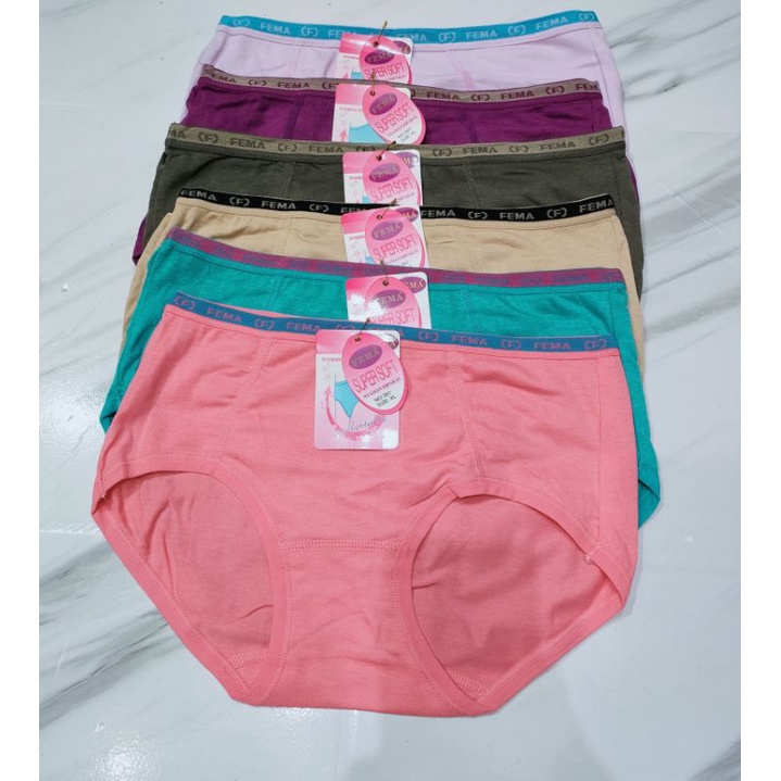 (Fema) 1 Lusin Celana dalam wanita (CD) Fema Lusinan per 12 pcs