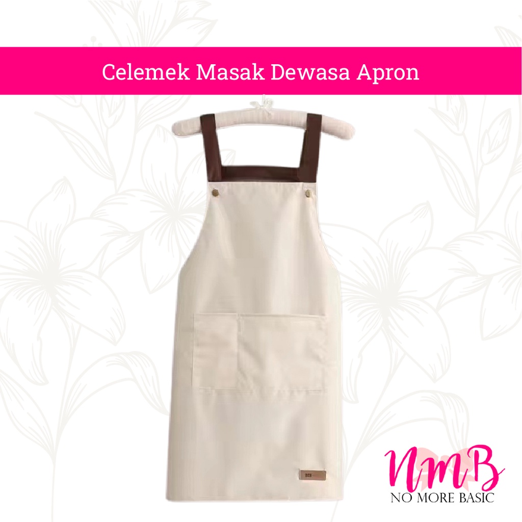 Celemek Masak Dewasa Apron Motif Polos &amp; Floral