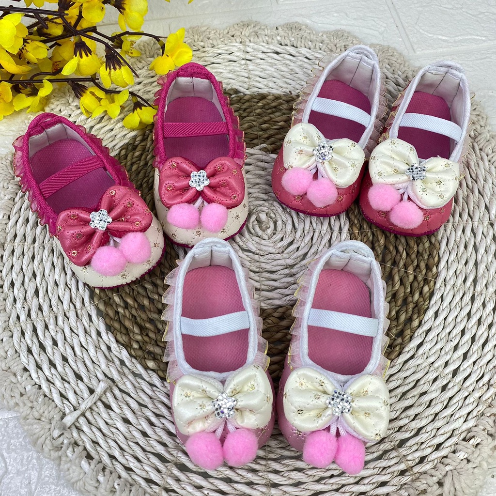 SEPATU PREWALKER BABY BAYI PESTA ANAK PEREMPUAN 0-12 BULAN FP15