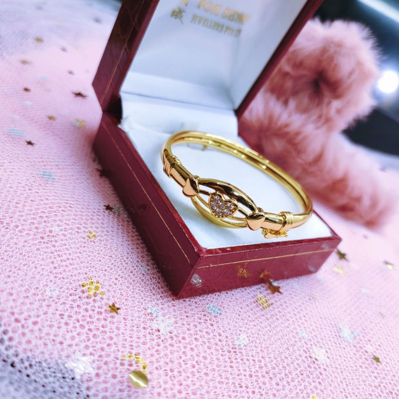 Gelang Bayi/Anak Titanium Anti Karat Lapis Emas312211ME