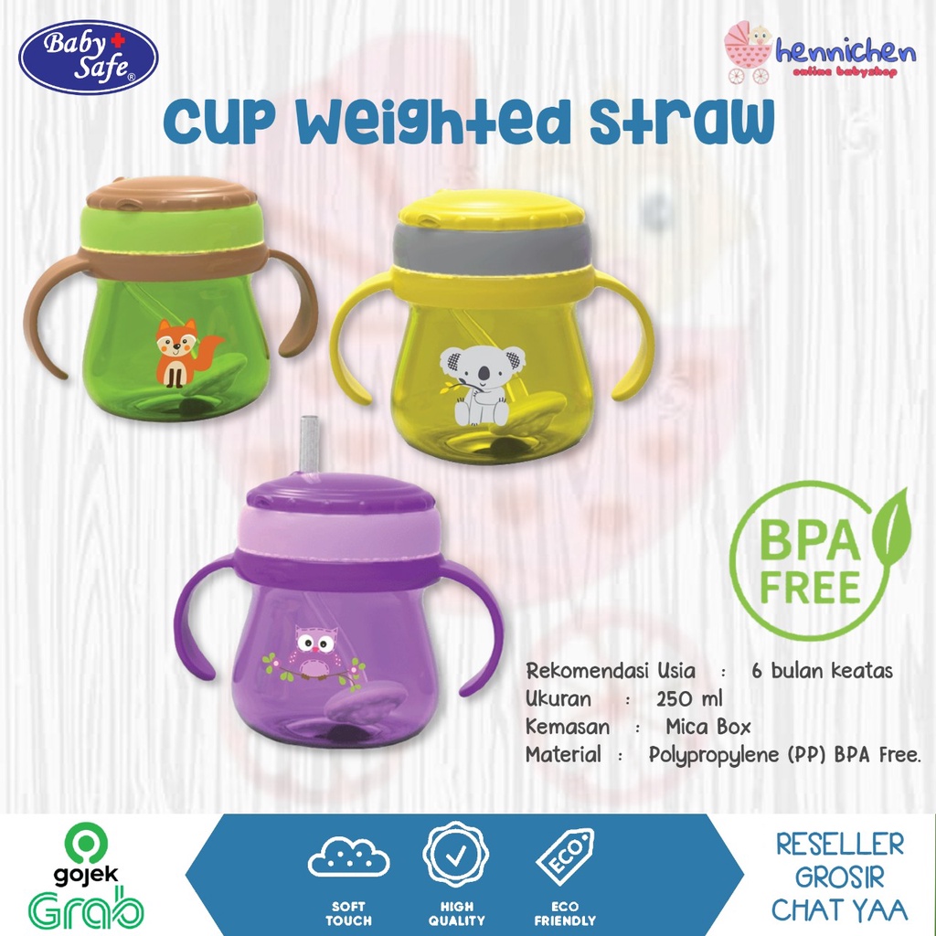 Baby Safe JP019 Cup Weighted Straw 250ml