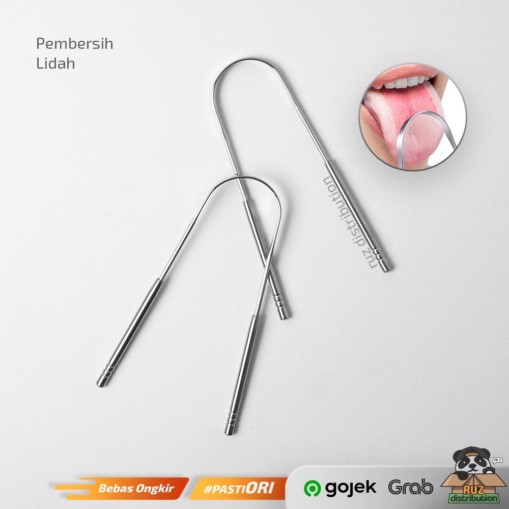 Alat Pembersih Lidah Stainless Steel - Tongue Cleaner Scraper Bau Mulut