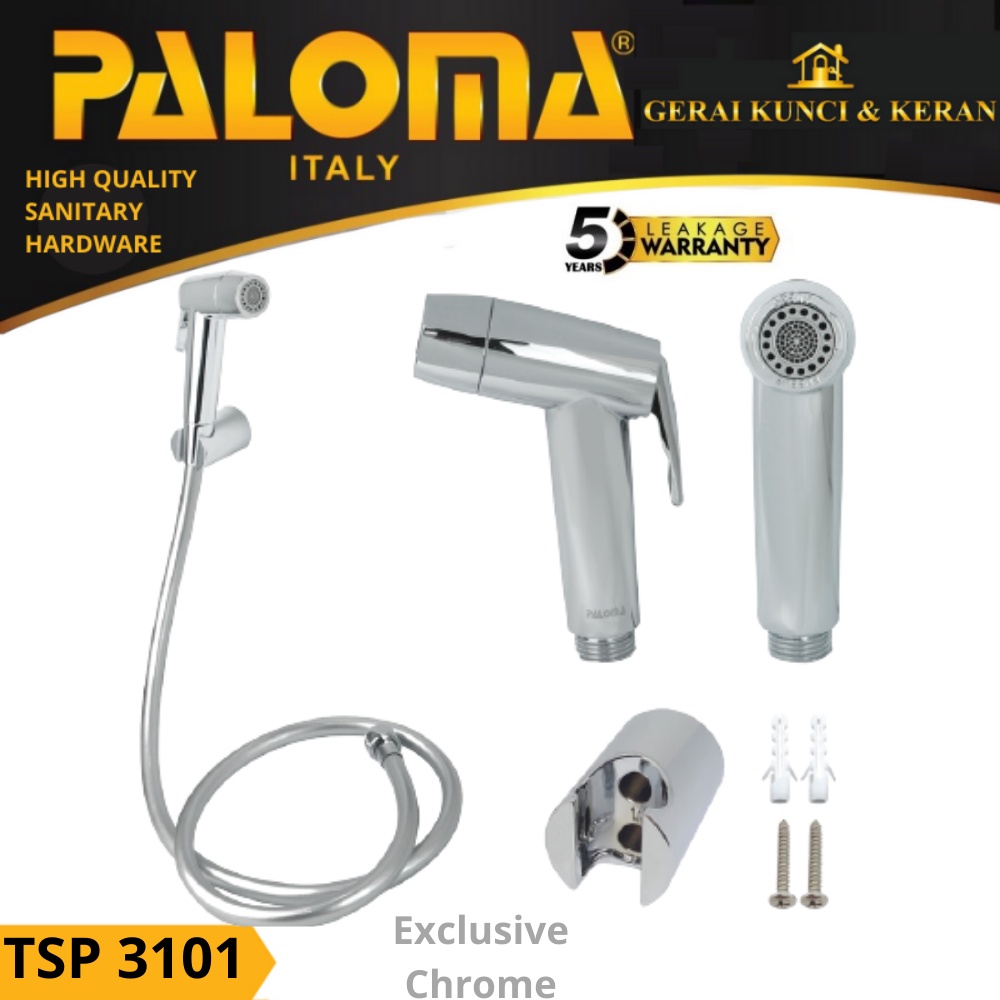 PALOMA TSP 3101 TOILET SHOWER JET WASHER NEW CHROME SHOWER CEBOK 2 MODE SEMPROTAN JET DAN BUBLE STREAM