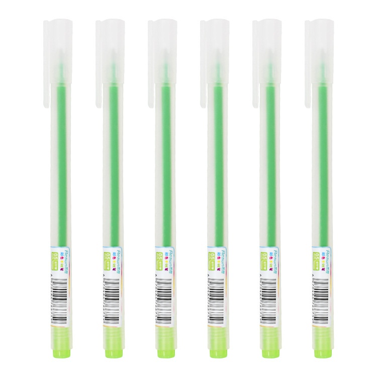 6pcs / set Pulpen Gel 0.5mm Multiwarna Untuk Stationery Pelajar / Kantor / Sekolah