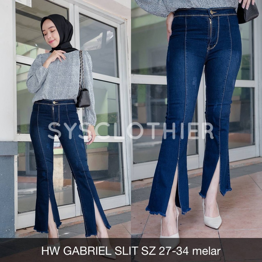 CELANA JEANS WANITA HW GABRIEL SLIT