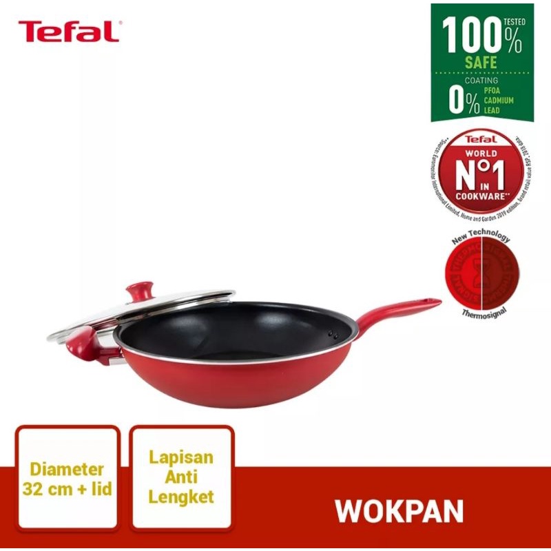 Tefal So Chef Wokpan 32cm + Lid