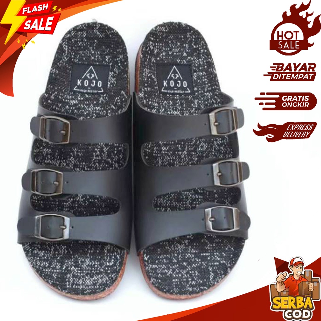 EXTREME_CORPS - Sandal Casual 3 Strap - Sandal Kasual Pria - Sandal Kulit Casual - Sendal Pria - San