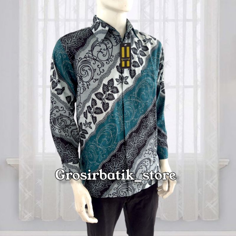 BAJU BATIK PRIA LENGAN PANJANG PREMIUM katun furing motif elite