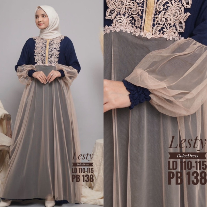 Daster Arab Dolce LESTY Gamis Rayon Maxi Dress