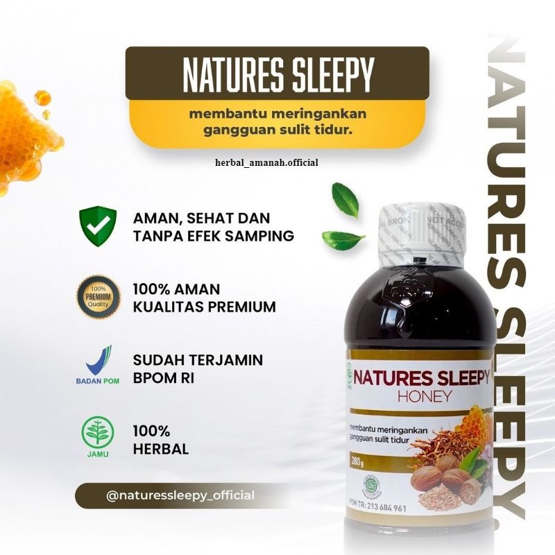 

Madu Natures Sleepy Honey Untuk Atasi Susah Tidur Obat tidur Original Herbal Alami