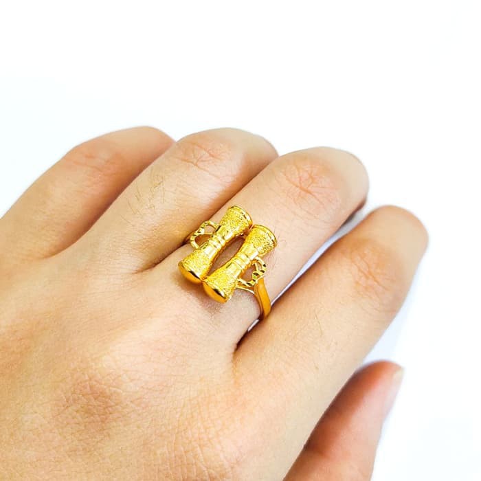 Cincin wanita khas papua model tifa emas asli cincin tifa etnik papua  kadar 875