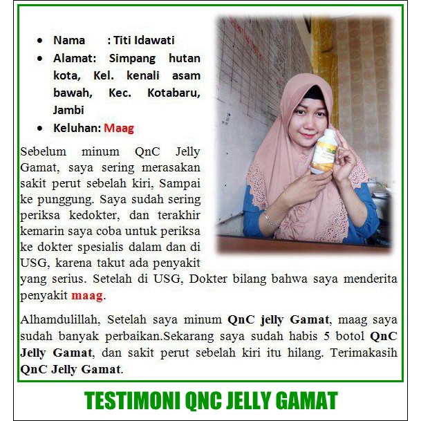 Obat Asam Lambung - Gerd - Tukak Lambung - Kanker Lambung - Maag | Herbal QnC Jelly Gamat-4