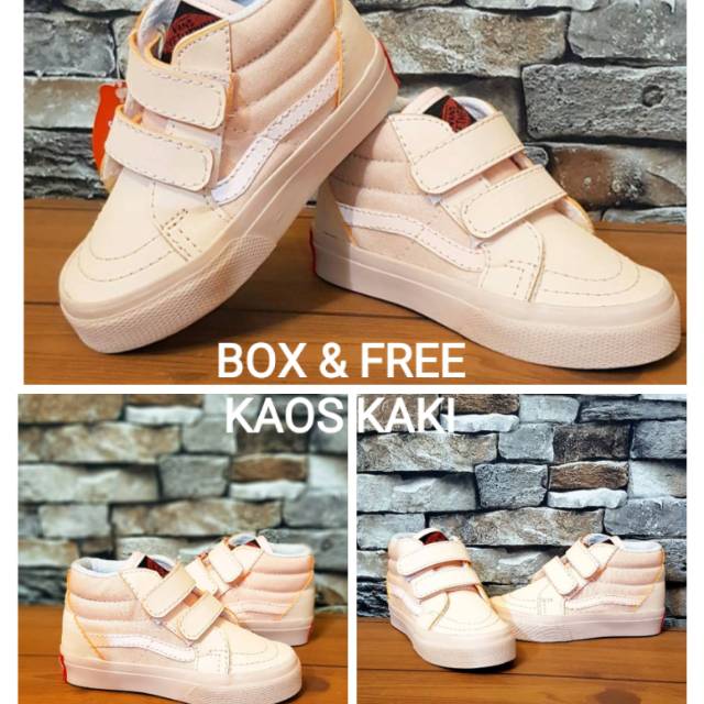 Sepatu vans pink authentic anak perempuan cewek boots