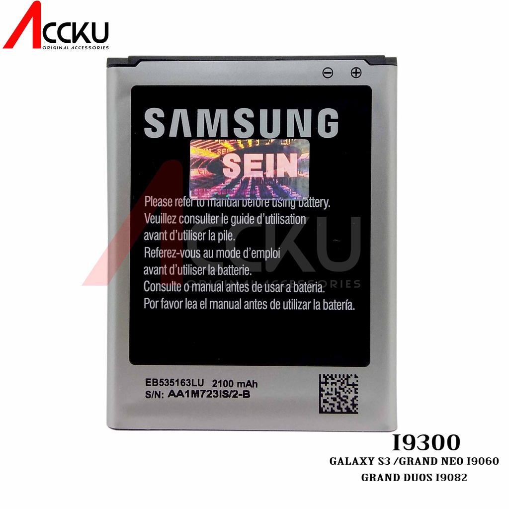 BATERAI SAMSUNG I9082 BATTERY SAMSUNG GALAXY S3 GALAXY GRAND GALAXY GRAND NEO I9300 I9060  ORIGINAL