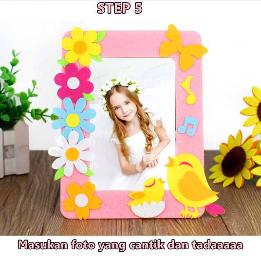 [ORGM] Mainan Edukasi DIY Bingkai Foto /  Photo Frame 4R Bahan Flanel