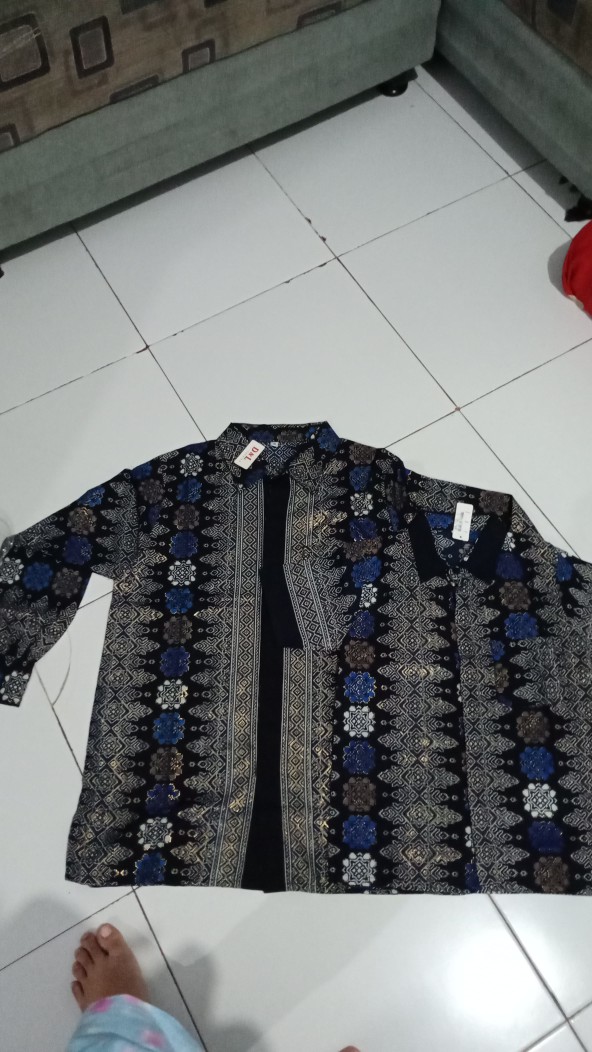 Sellyshop Kemeja Batik Toraja Prada Foil Model Klep Intip(real Pict)