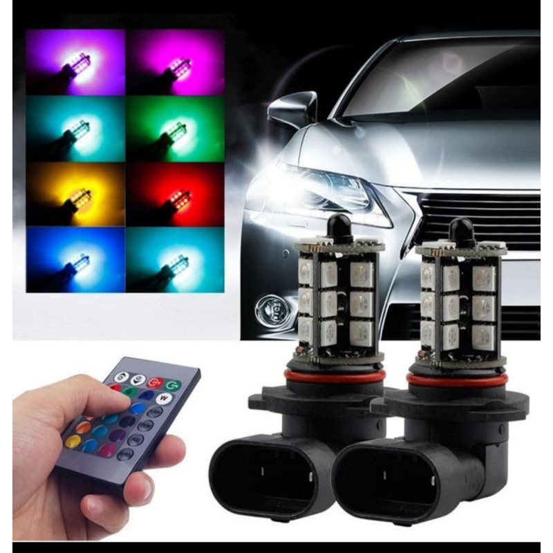 Lampu LEDFoglampH11H8RGBRemote27titik