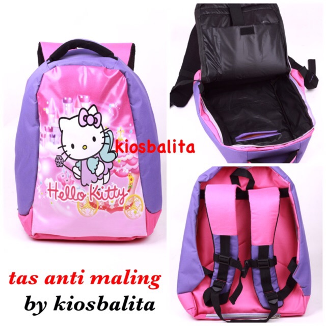 TAS RANSEL ANAK ANTI MALING DENGAN RAIN COAT &amp; TEMPAT LAPTOP/ tas anak sekolah/tas travelling