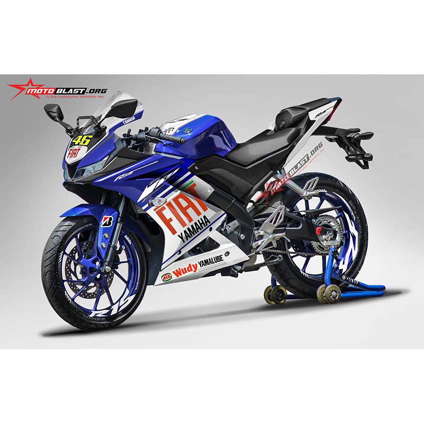 Decal Stiker Motoblast -  R15 V3 BLUE FIAT Fullbody