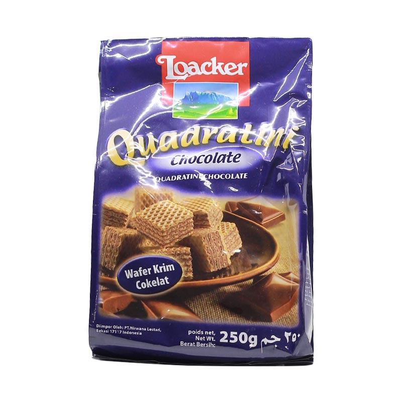 

LOACKER QUADRATINI CHOCOLATE 250 / WAFER DENGAN KRIM COKELAT