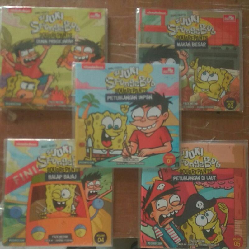 BUKU CERITA SIJUKI DAN SPONGEBOB SQUAREPANTS volume 1-5