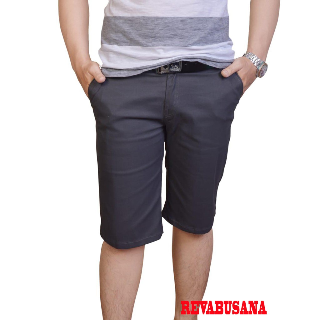 Celana Pendek Pria Polos Distro Chino Bahan Strecht Size 27-55 Big Size