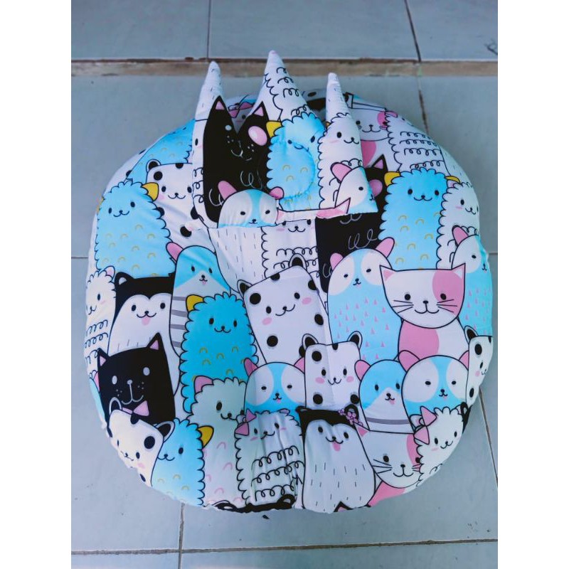 sofabayi baby launcer / tempat tidur bayi FREE bantal dan tas mika motip cat putih