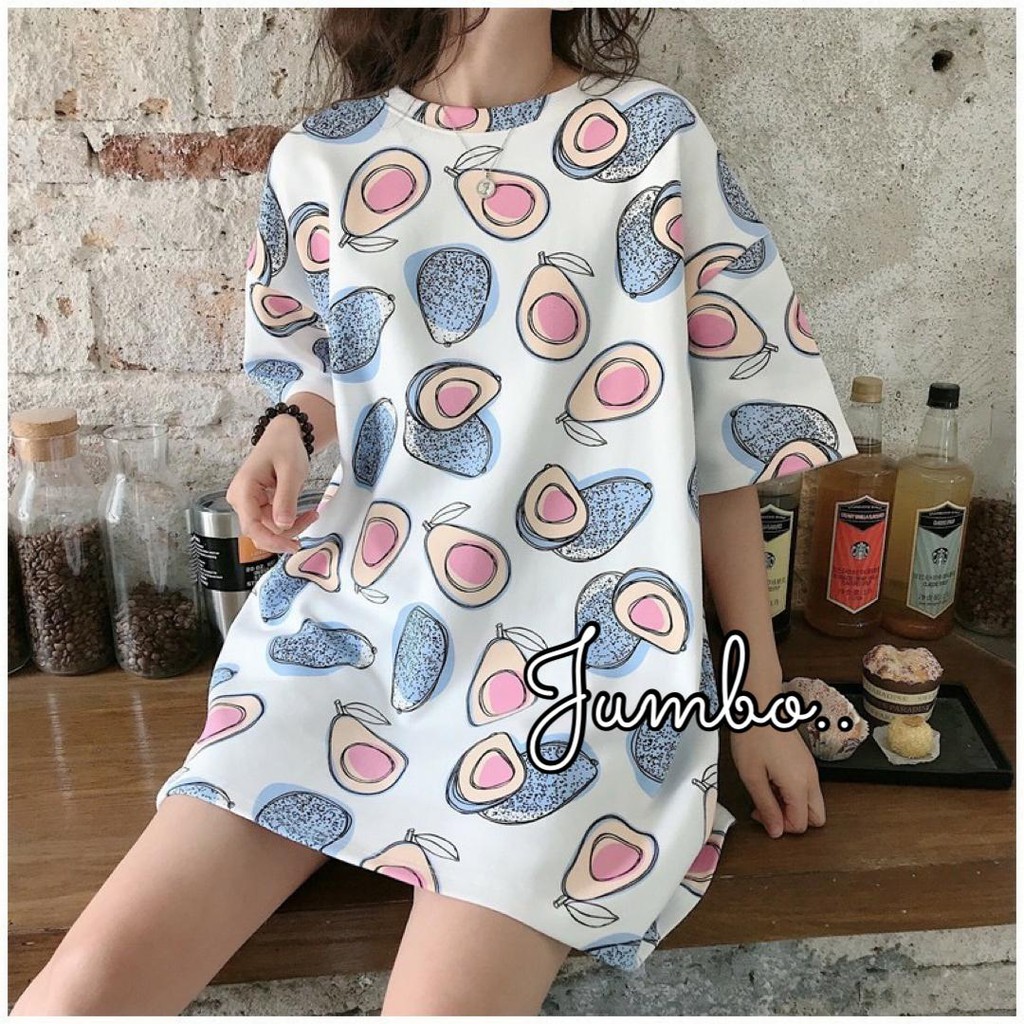 Damai fashion jakarta - ASLI JUMBO baju atasan KAOS JUMBO - big size AVOCADO - konveksimurah